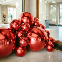 Ballon gonflable en PVC à double couche, métallique, grand, brillant, sphérique, ornement géant pour la décoration de Noël