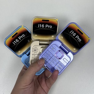 Mini lật tính năng điện thoại qua biên giới I16 Pro Dual Sim 2G nút HD màn hình 1000-1499mAh pin 5MP phía trước máy ảnh bán buôn - Product Image 2