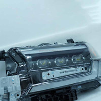 Ensemble de phares LED à 3 projecteurs pour Toyota Land Cruiser LC200 16-21, avec feux de jour dynamiques à double séquence et clignotants dynamiques