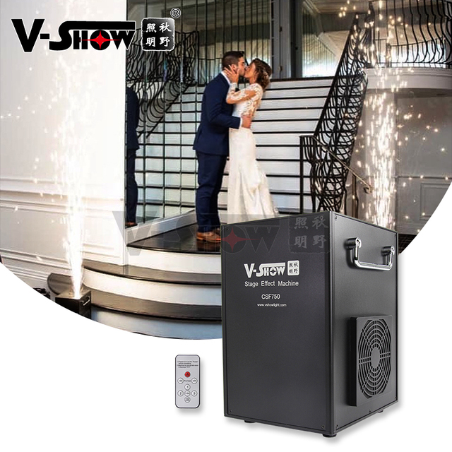 VSHOW CSF750 2pcs Machine With case Dmx Control Mode IR Control Cold Spark Wedding Machine