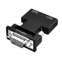 Convertidor de HDTV a VGA con Audio, Adaptador de HDTV a VGA de 1080P con Conector de Audio de 3.5mm para Monitor/Proyector/PC/Decodificador
