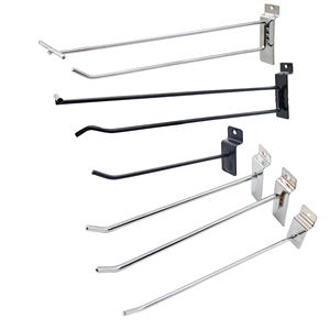 Ganchos de Metal de 8 Pulgadas para Panel de Ranuras con Soporte para Etiquetas, Accesorios para Paneles de Exhibición, Color Negro para Exhibición en Talleres, Garajes y Tiendas - Product Image 4