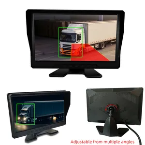 10.1Inch Key Monitor 720P AHD AI Truck Bus Car Security With 4 Channels Video BSD BSM Blind Spot Monitor 360 Surround View