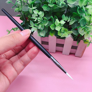 Fine Point <span class=keywords><strong>Liner</strong></span> Brush Corner Eyeliner Brush Outils de maquillage des yeux de précision Poils synthétiques Manche en bois - Product Image 2