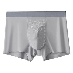 Ice Silk Breathable <b>Boxer</b> Underwear Massage Negative Ion Antibacterial Eco-Friendly Traceless <b>Customized</b> LOGO Wholesale - Product Image 2