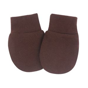 Venta al por mayor guantes de algodón suave y liso invierno Bebé rasguño mano Color sólido bebé recién nacido mitones guantes - Product Image 6