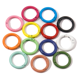 Khóa móc tròn kim loại 33mm, dạng lò xo, vòng tròn mở, móc khóa, dùng cho túi da, dây đeo, dây xích, khóa cài, kẹp - Product Image 1