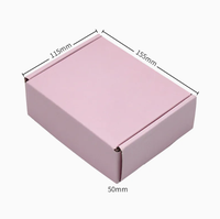 Boîte d'expédition en carton recyclé rose personnalisée avec logo d'abonnement imprimé, épaisseur 4 mm, pliable