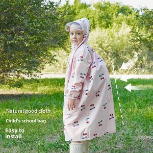 Impermeable para Niños con Espacio para Mochila, Poncho Largo Impermeable y Cortavientos para Niños y Niñas, Tela de Poliéster Pongee - Product Image 2