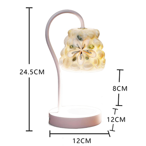 <b>Modern</b> Flower Shape Acrylic <b>Desk</b> Lamp Beige 24.5CM LED Warm <b>White</b> Light Eye Caring Bedroom Decorative Table Lamp - Product Image 1