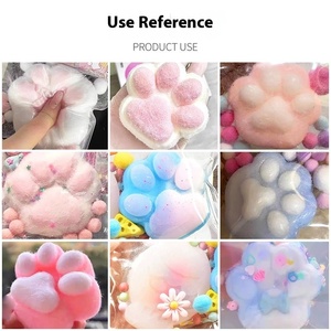 Juguetes de Peluche de Silicona con Forma de Pata de Gato, Unisex, para Apretar, con Polvo Realista Antiadherente, <span class=keywords><strong>Mochi</strong></span>, para Hacer Manualidades, con Copos de Coco - Product Image 3