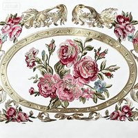 Tissu de canapé en velours tissé polyester/métallique, respirant, de luxe, à motifs floraux, personnalisé en usine, pour la décoration intérieure