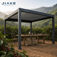 Jiake 6063-T5 Aluminium-Pergola mit Motorisiertem Lamellendach für Kaffee-Estate, Terrasse, Garten, Pavillon, Außenbereich