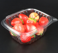 Récipients jetables carrés en plastique écologiques de 16 onces pour la nourriture à emporter de récipient de salade pour la nourriture à emporter