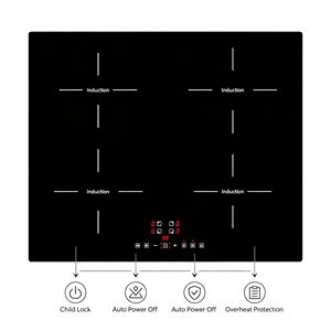 Piano Cottura a Induzione con Controllo Touch, <span class=keywords><strong>4</strong></span> Fornelli, Fornello Elettrico a Induzione di Alta Qualità per Vendita all'Ingrosso - Product Image 4
