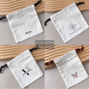 Small Custom Organic Cotton <b>Drawstring</b> Bags Eco-Friendly Muslin Canvas String <b>Pouch</b> - Product Image 6