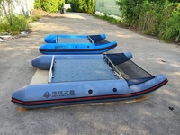 Bateau de pêche gonflable à catamaran pour une personne, bateau de pêche appâté