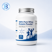 Isolat de protéines de lactosérum en poudre instantanée pour la croissance musculaire, supplément de gym, 899g, boisson pour adultes, vente en gros OEM