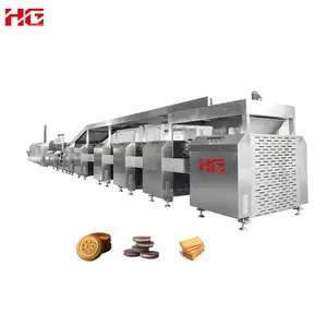 Maquinaria de procesamiento de galletas de acero inoxidable Línea de producción de galletas blandas y duras Maquinaria de fabricación de galletas completamente automática