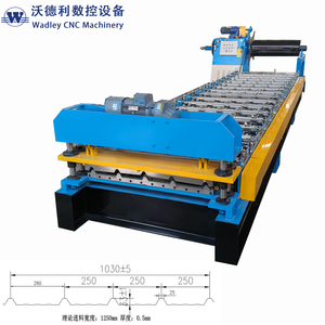 Machine de formage de tôles trapézoïdales en métal Vodley, épaisseur 0,3-0,8 mm, largeur d'alimentation 1220 mm, machine de haute précision - Product Image 3