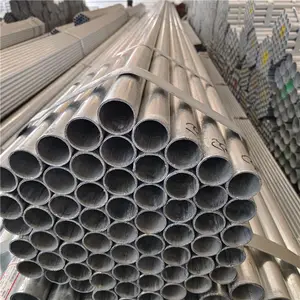 Tubería de acero ERW Tamaños estándar Tubo de tubos redondos de acero galvanizado laminado en frío recubierto de zinc Pre Gi
