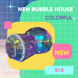 Luckykoo In Stock Outdoor Bubble <b>House</b> With Jumping Tent <b>Inflatable</b> Iridescent Dome Bubble Tent <b>House</b> - Product Image 3
