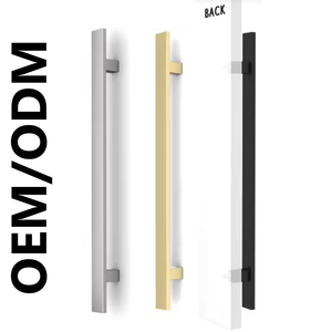 High Grade 304 Stainless Steel <strong>Door</strong> <strong>Handle</strong> For Wooden <strong>Doors</strong> Modern Gold Black Glass Pull <strong>Handle</strong> For Home Villa - Product Image 3