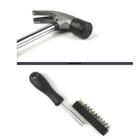 Kit d'outils à main pour la maison, marteau à griffes, clé à molette réglable, pinces combinées, jeu de tournevis, boîte de rangement, outils à main portables pour le bricolage