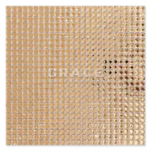 13 Face China mirror glass mosaic rose gold wall decor crystal shower wine color tile