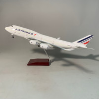 Maquette d'Avion en Résine LED avec Support 47cm Boeing 747-400 Air France Échelle 1/150