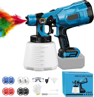 Pistol Semprot Cat Mini Profesional 21V Efisiensi Tinggi dengan Kapasitas 1000 ML untuk Pengecatan Dinding dan Furnitur DIY