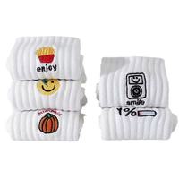 Crew Cartoon Fruit Borduurwerk Antislip Sokken Fancy Grappige Patronen Katoen Ademend Lente Tennis Eenvoudig Sport Heren Dames