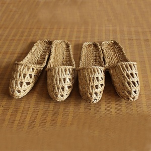 Naturelle et colorée femme et homme Rotin chaussures Rotin canne pantoufle chaussures - Product Image 2