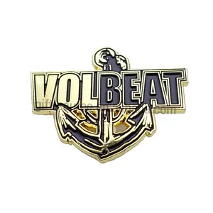 Wholesale Gold Plated Metal Badge Alphabet Security Badges/Badges Custom Design Lapel Pin/Lapel Food Pins In Metal Crafts