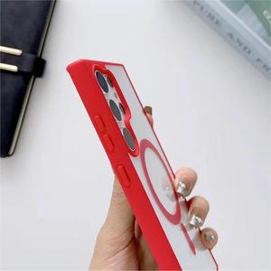 Vente chaude Support Sans Fil Charge Téléphone étui de luxe Magnétique Métal Antichoc Téléphone étui pour <span class=keywords><strong>Samsung</strong></span> <span class=keywords><strong>S23</strong></span> <span class=keywords><strong>Plus</strong></span> S24 Ultra S25 - Product Image 4