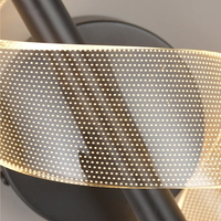 Lampu samping tempat tidur modern sederhana, lampu dinding LED Nordik super terang untuk kamar tidur, ruang tamu, lorong, dan dinding latar.