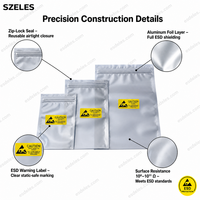 Sac antistatique ESD personnalisé avec logo pour composants électroniques PCB IC, sac de protection antistatique 50*60cm