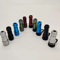DIY Aluminum Metal 4 5pin Plug SA12 Keyboard IP67 Black Plug Color Coating Push Pull Cable Connector 2P Pin Contacts for Power