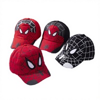 Casquette de baseball décontractée pour enfants Spiderman, en maille, 6 panneaux, avec logo sur le devant, en polyester/coton, protection solaire, pour l'été