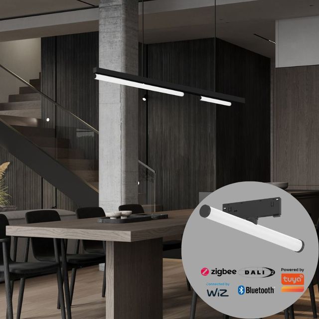 10mm Ultra-Slim Smart Home Linear Recessed Floodlight 10W 20W Zigbee Wireless Connectivity Dual Control Track Lights