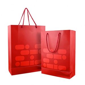 Luxury Handmade Paper Bag in Art Paper With Turn Top Colorful PP Rope Handle With Lamination for Clothes/gift/jewelry - Product Image 5