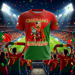 Portugal Football Team Fans <strong>T</strong>-<strong>Shirt</strong> <strong>CR7</strong> Graphic Print Quick Dry Polyester Kids Sportswear - Product Image 4