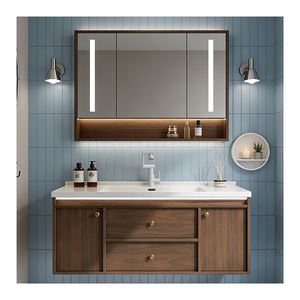 Vente Flash 	 Évier de salle de bain en bois multi-couches flottant avec <span class=keywords><strong>armoire</strong></span>, prix d'usine - Product Image 6