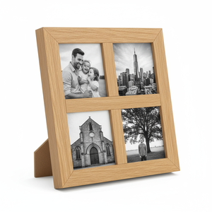 Thủ công thân thiện với môi A4 4 lưới khung ảnh đa-hình ảnh hiển thị đứng sồi tự nhiên Máy tính để bàn trang trí nội thất gia đình Chân Dung Bộ sưu tập - Product Image 3