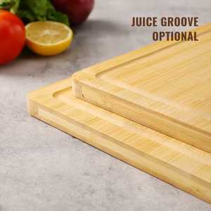 Ensemble de planches à découper en bambou 3 pièces Ustensiles de cuisine Durables Non toxiques Antibactériens Écologiques Lavables au lave-vaisselle Rainure profonde pour le jus - Product Image 4