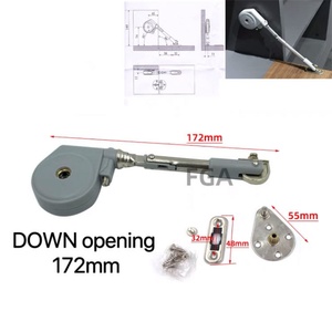 Sistema de cierre suave con resorte de gas para tapas de gabinetes, de apertura ascendente, de aleación de zinc gris, para gabinetes de cocina y cajas de juguetes - Product Image 4