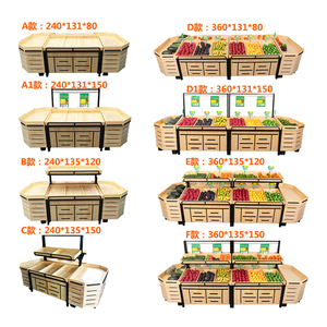 Giá Trưng Bày Sản Phẩm Bằng Gỗ ODM OEM Bán Sỉ Giá Đựng Rau Quả Cho Siêu Thị - Product Image 5