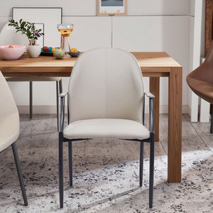 Table à manger de salon haut de gamme, cadre en acier, table à thé, chaise de négociation, chaise <span class=keywords><strong>d</strong></span>'hôte, coiffeuse, chaises à coussin moelleux - Product Image 5