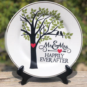 Customized Classic <b>Printing</b> Ceramic <b>Plate</b> Decoration Holiday Gift One-Piece Custom - Product Image 1