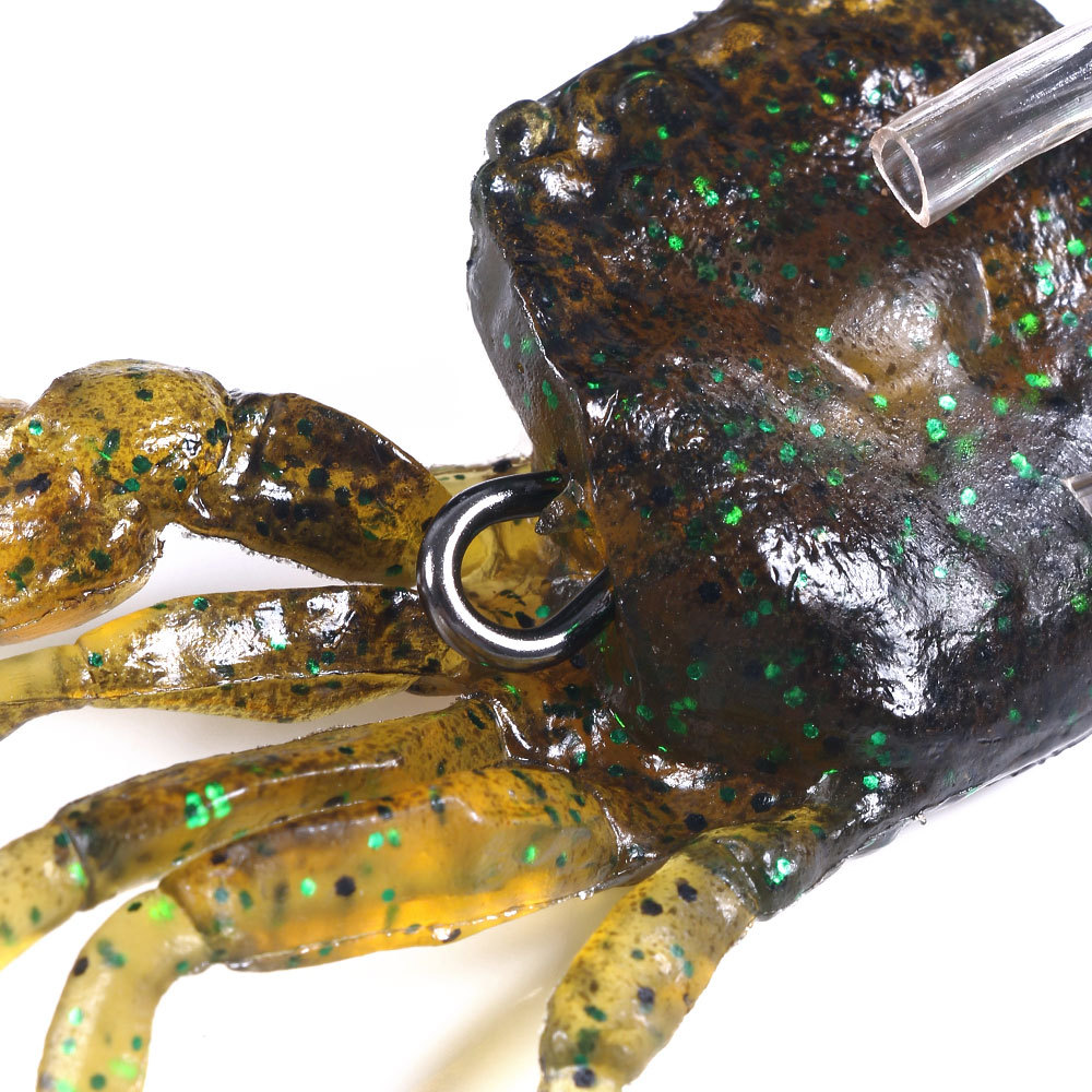 Leurres Crabe Souple 3 Pièces - Appâts Pêche Mer Et Eau Douce - Hameçons Intégrés